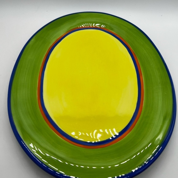 Dansk Yellow and Green Caribe Oval Serveware Platter NWT - Picture 10 of 10